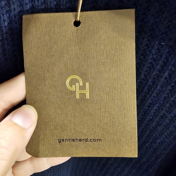 Gentle Herd Womans Medium Blue Long Cardigan with Pockets - Picture 4 of 9